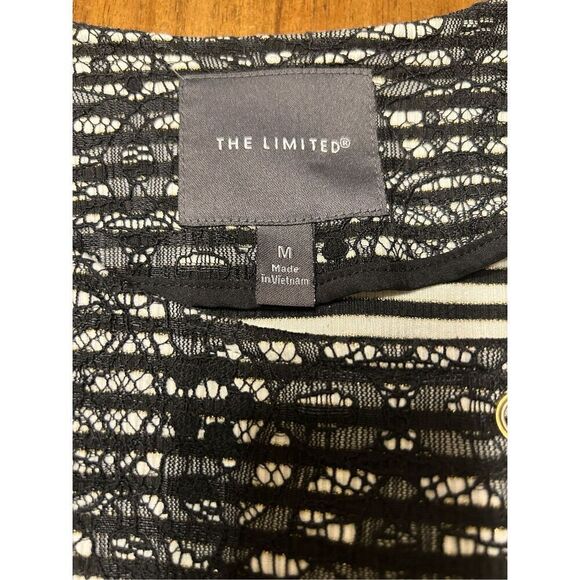 The Limited Textured Black And White Zip Up Jacket Womens Medium - Picture 8 of 11